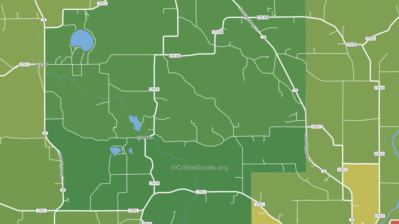 Germania, WI Map of Vandalism Rates
