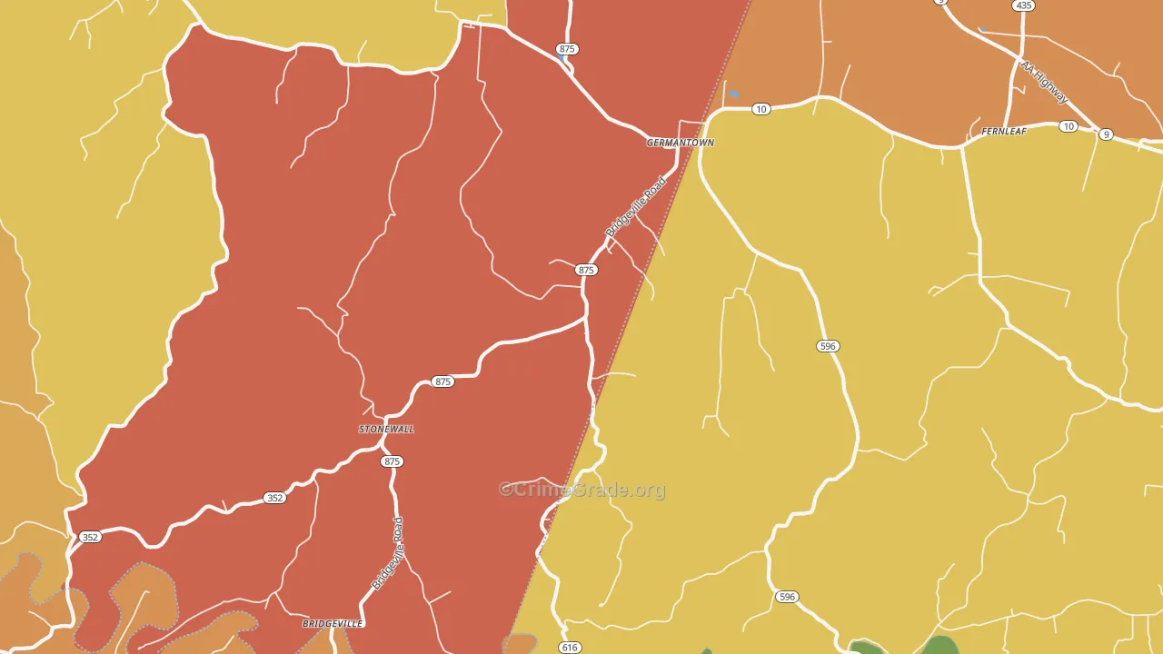 Germantown, KY Map of Vandalism Rates