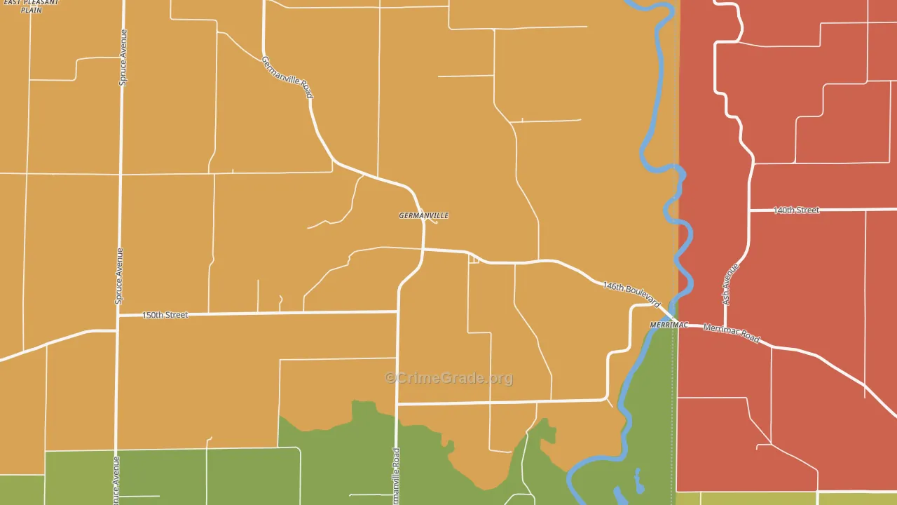 Germanville, IA Map of Vandalism Rates