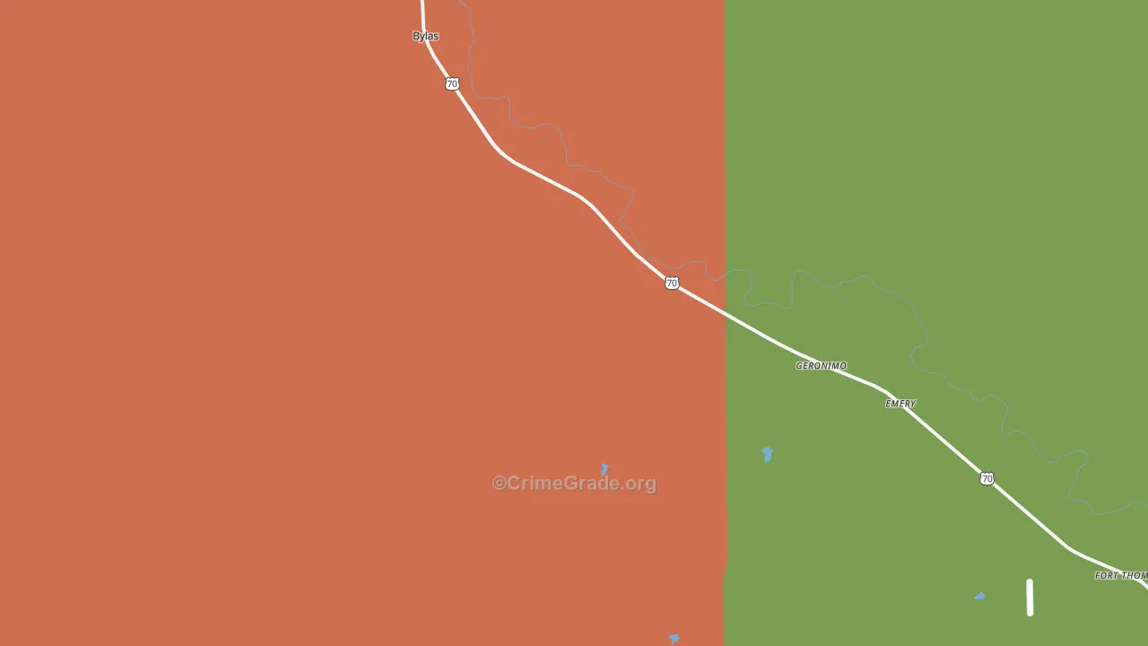 Geronimo, AZ Map of Vandalism Rates