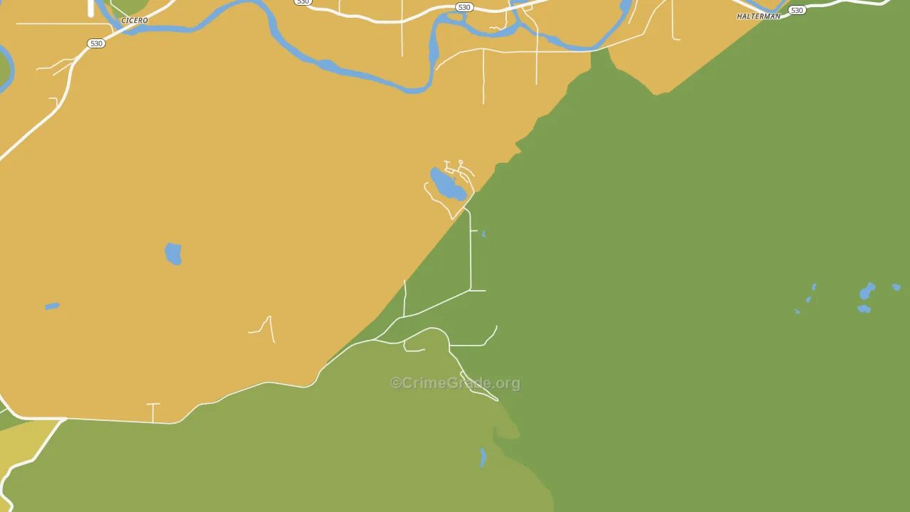 Getchell, WA Map of Vandalism Rates
