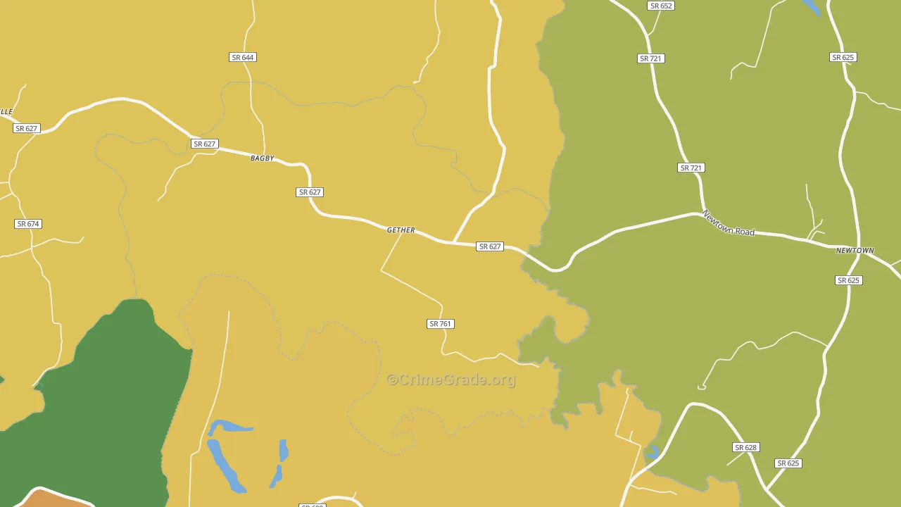 Gether, VA Map of Vandalism Rates