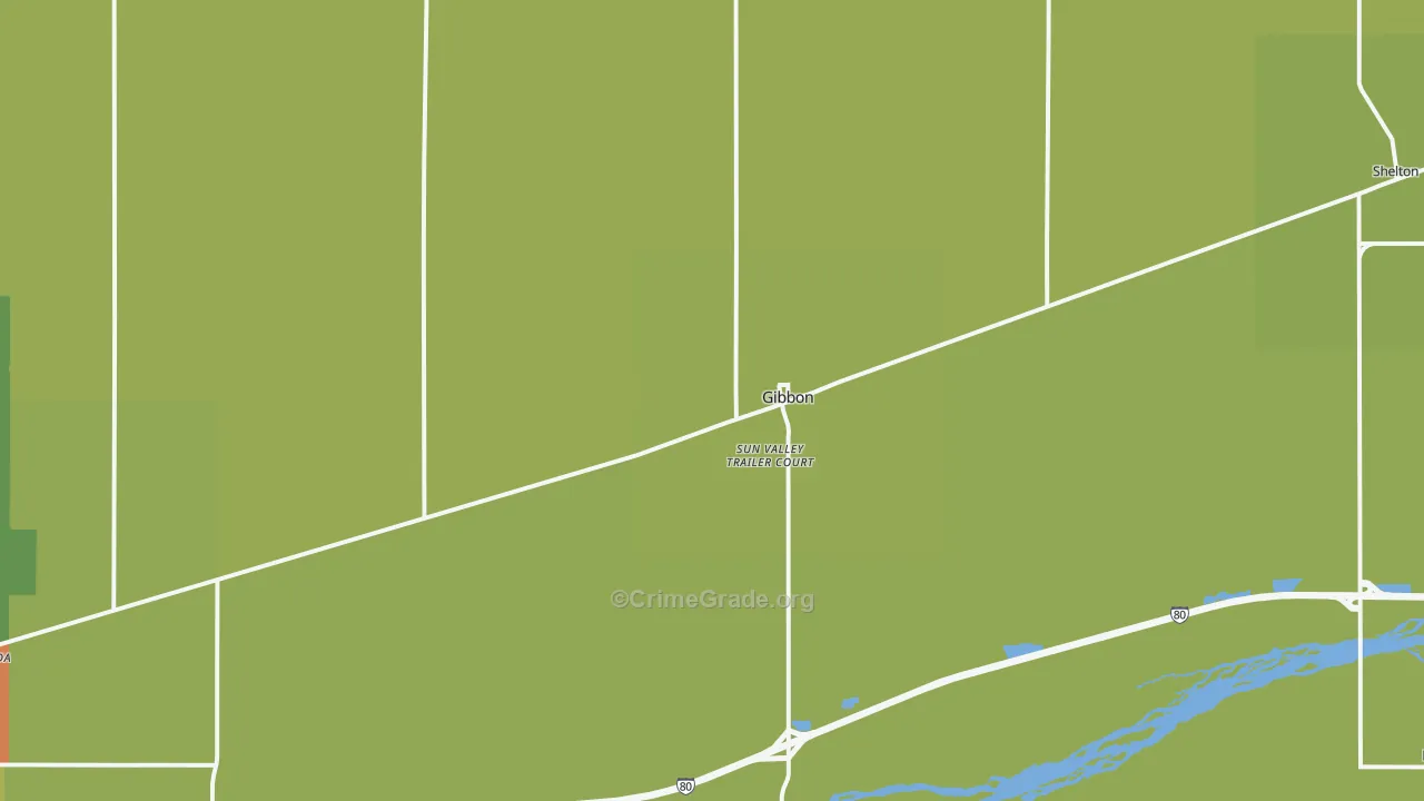 Gibbon, NE Map of Vandalism Rates