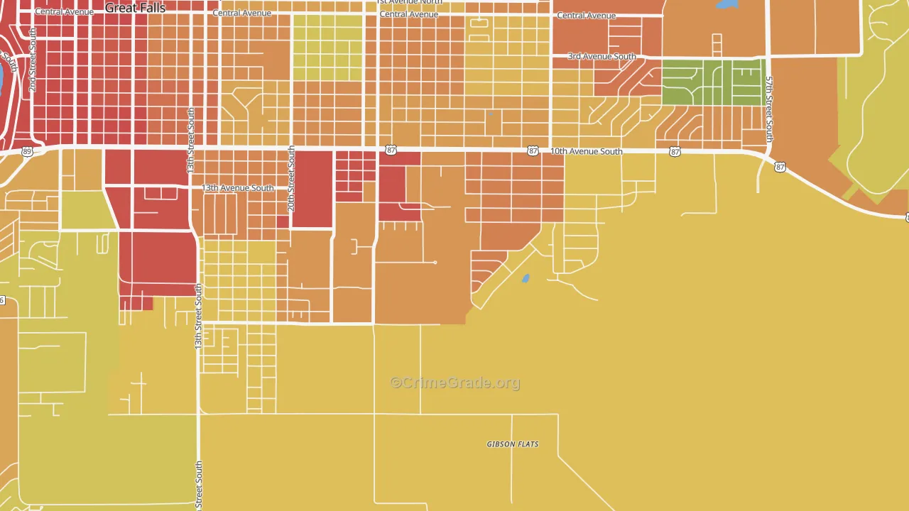 Gibson Flats, MT Map of Vandalism Rates