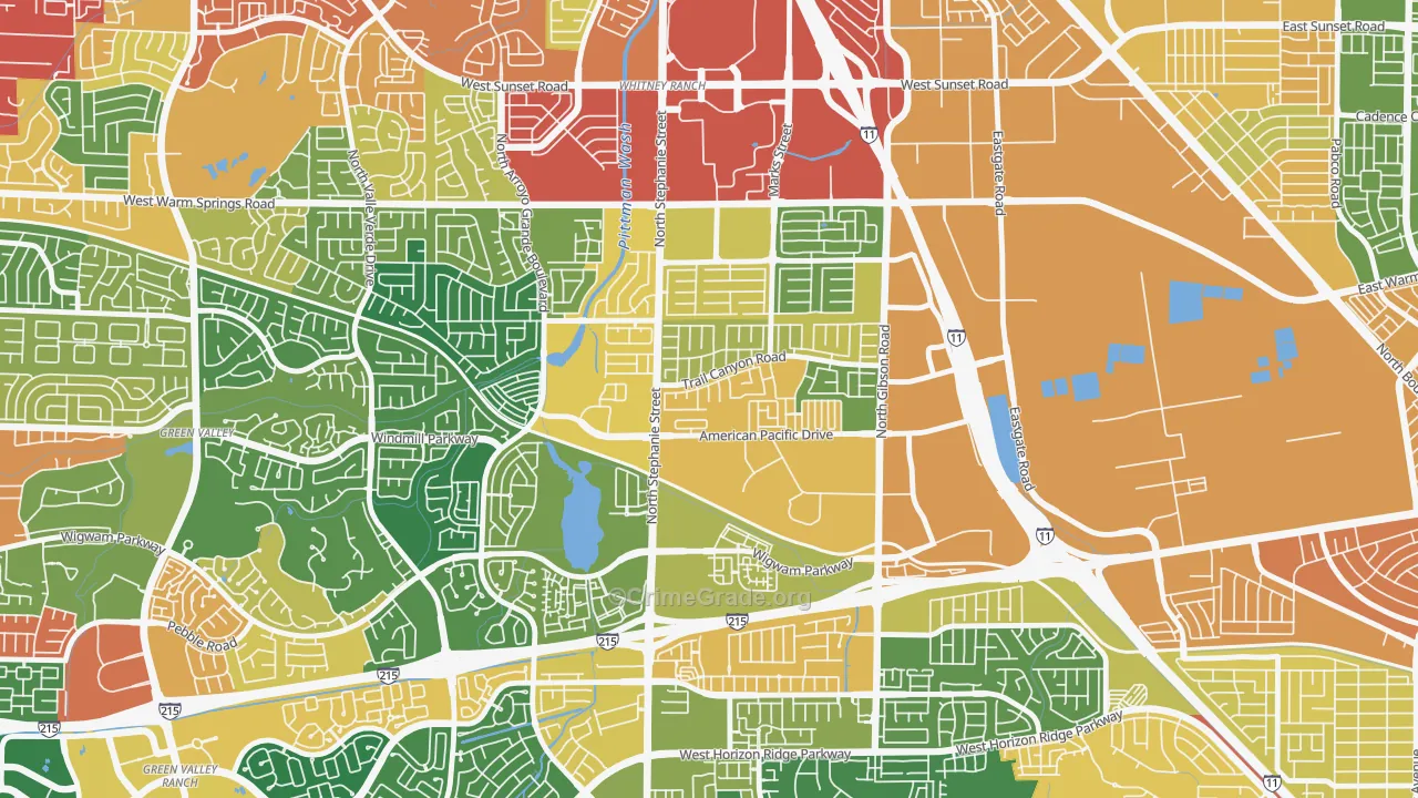 Gibson Springs, Henderson, NV Map of Vandalism Rates