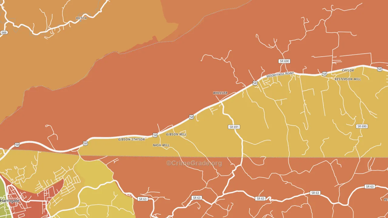 Gibson Station, VA Map of Vandalism Rates
