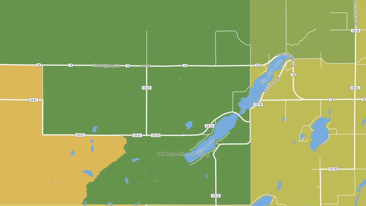 Giese, MN Map of Vandalism Rates