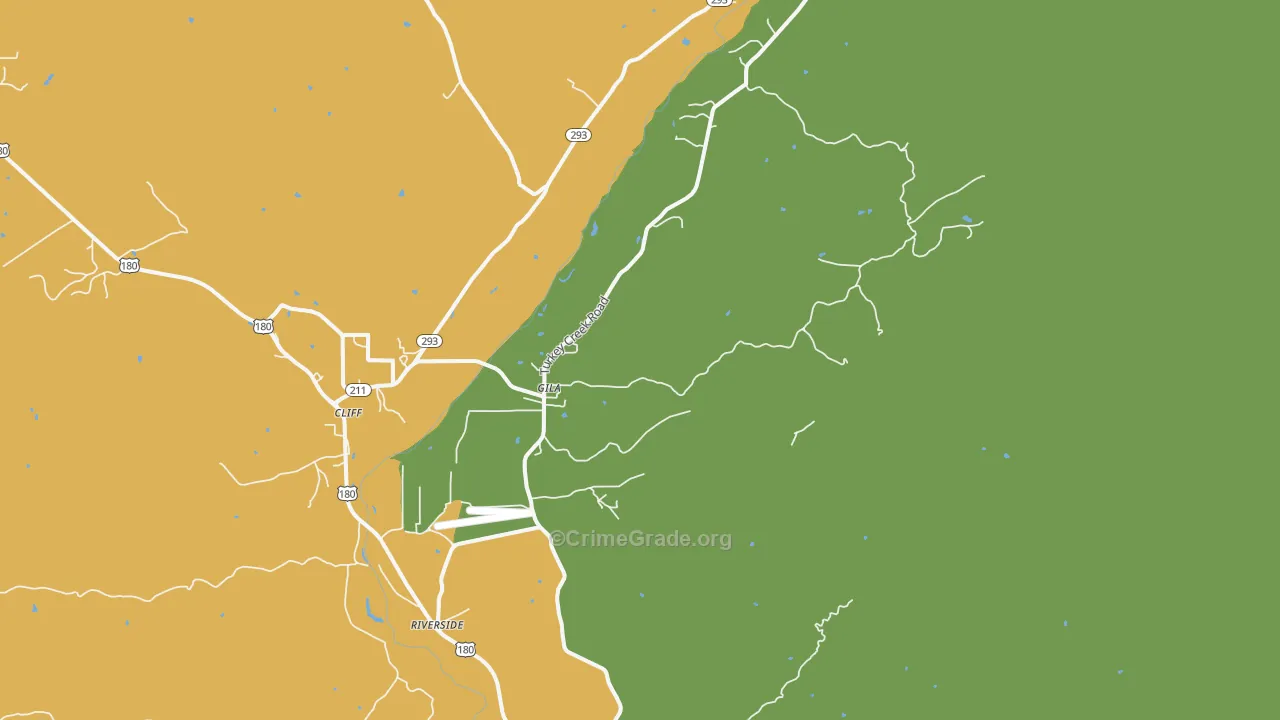Gila, NM Map of Vandalism Rates