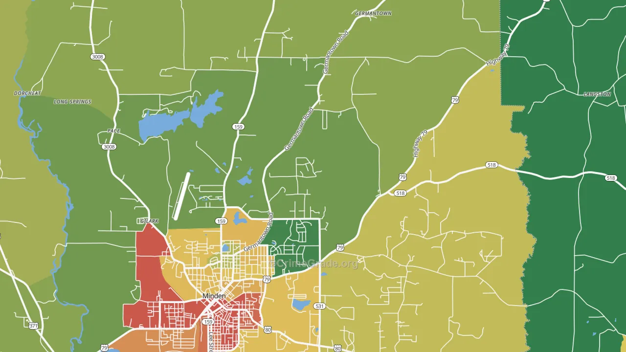 Gilark, LA Map of Vandalism Rates