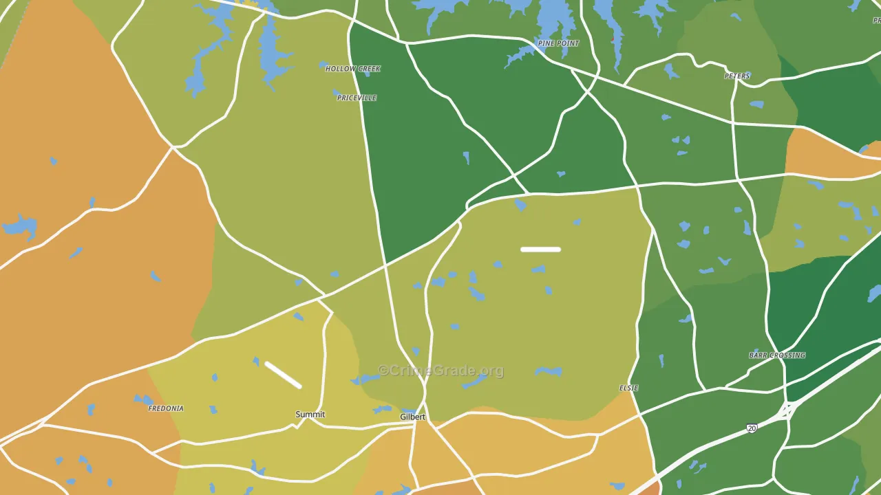 Gilbert, SC Map of Vandalism Rates