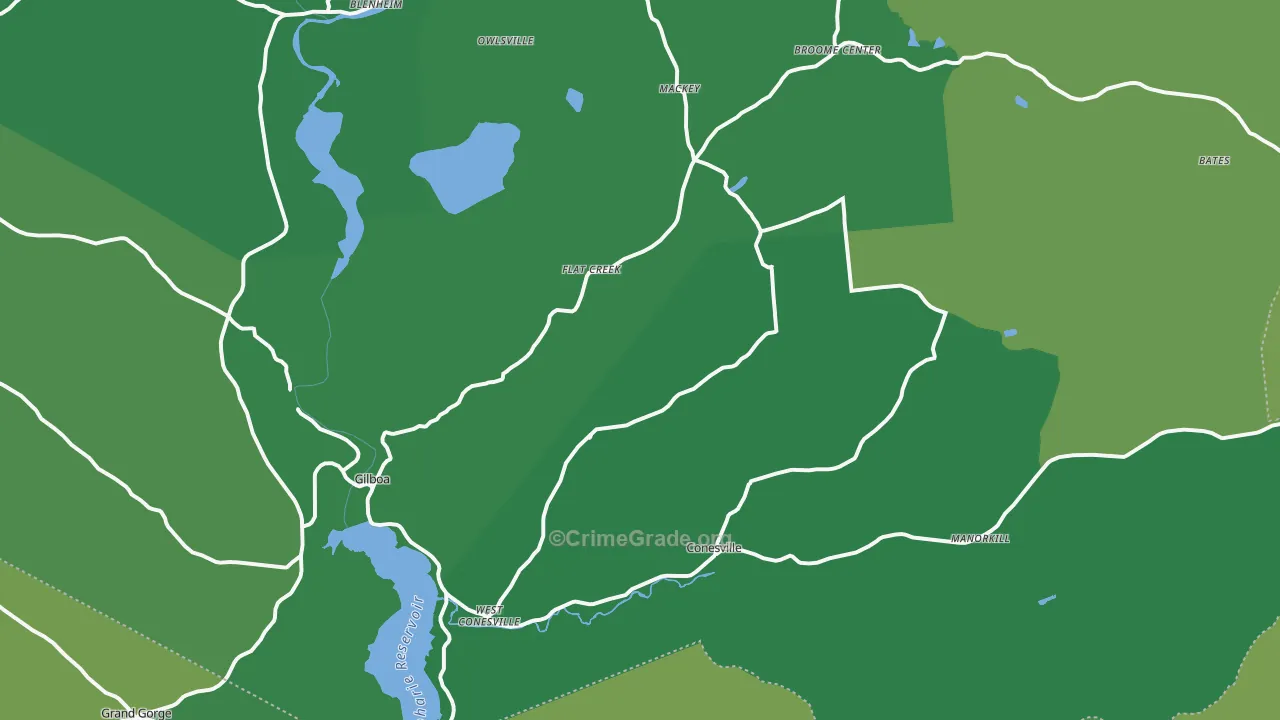 Gilboa, NY Map of Vandalism Rates