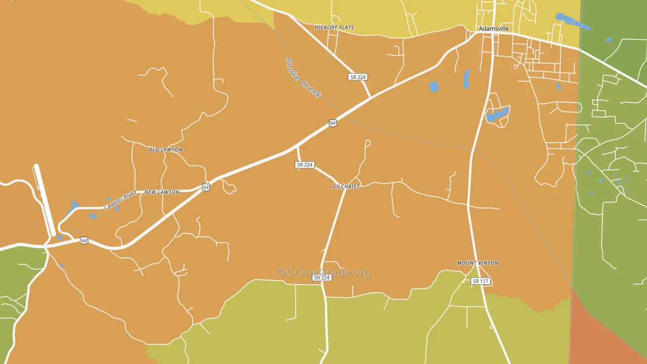 Gilchrist, TN Map of Vandalism Rates