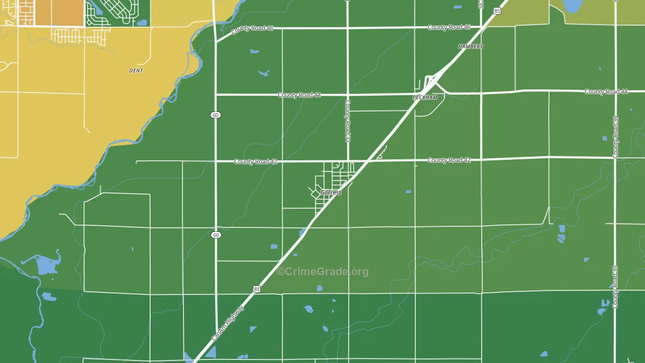 Gilcrest, CO Map of Vandalism Rates