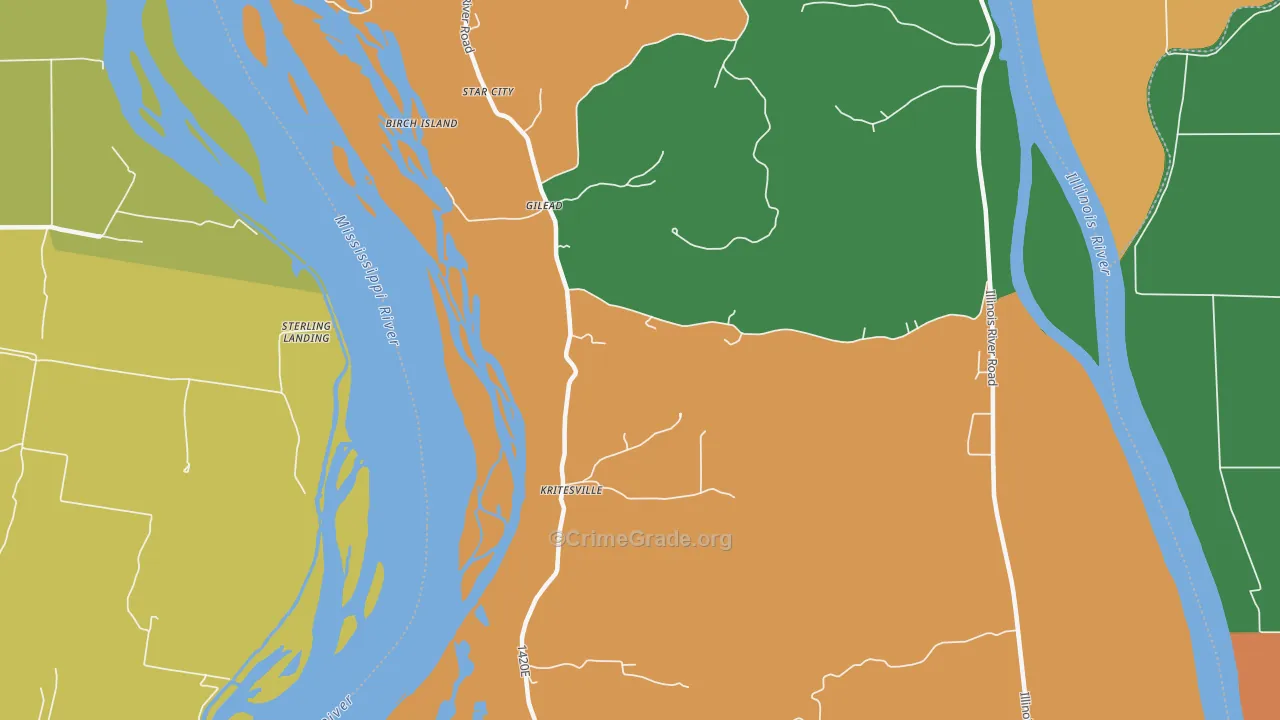 Gilead, IL Map of Vandalism Rates