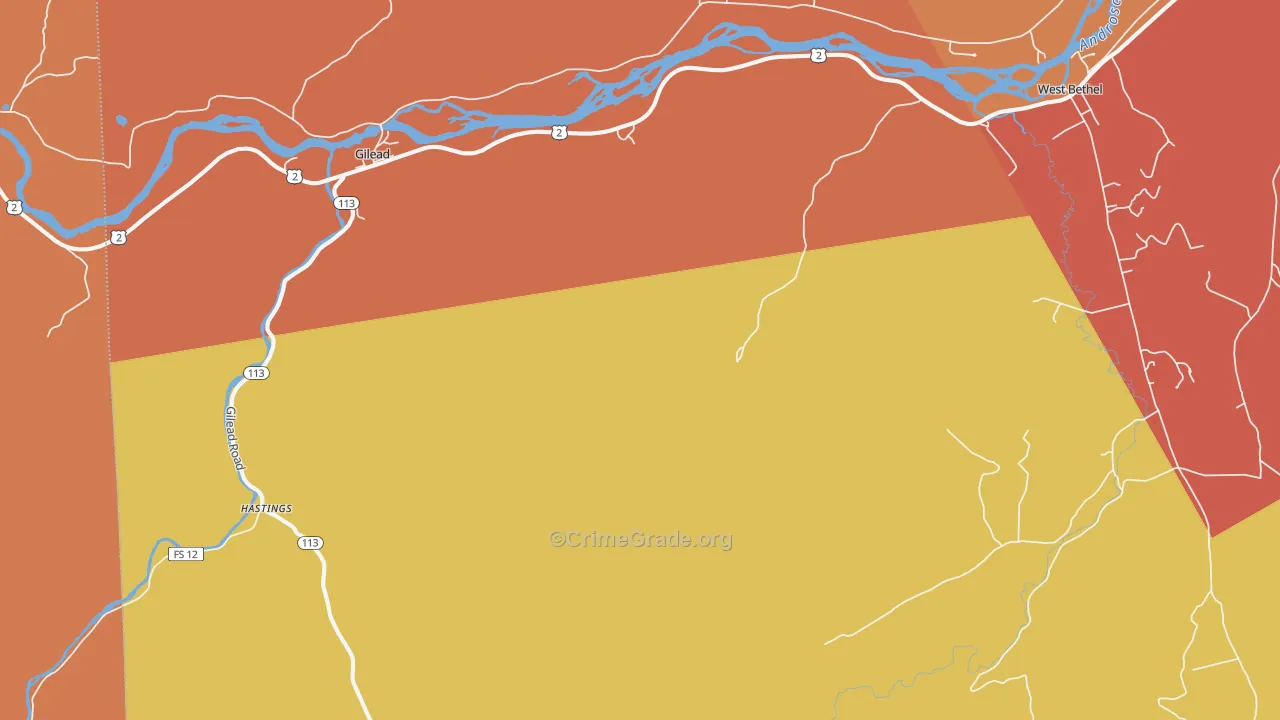 Gilead, ME Map of Vandalism Rates