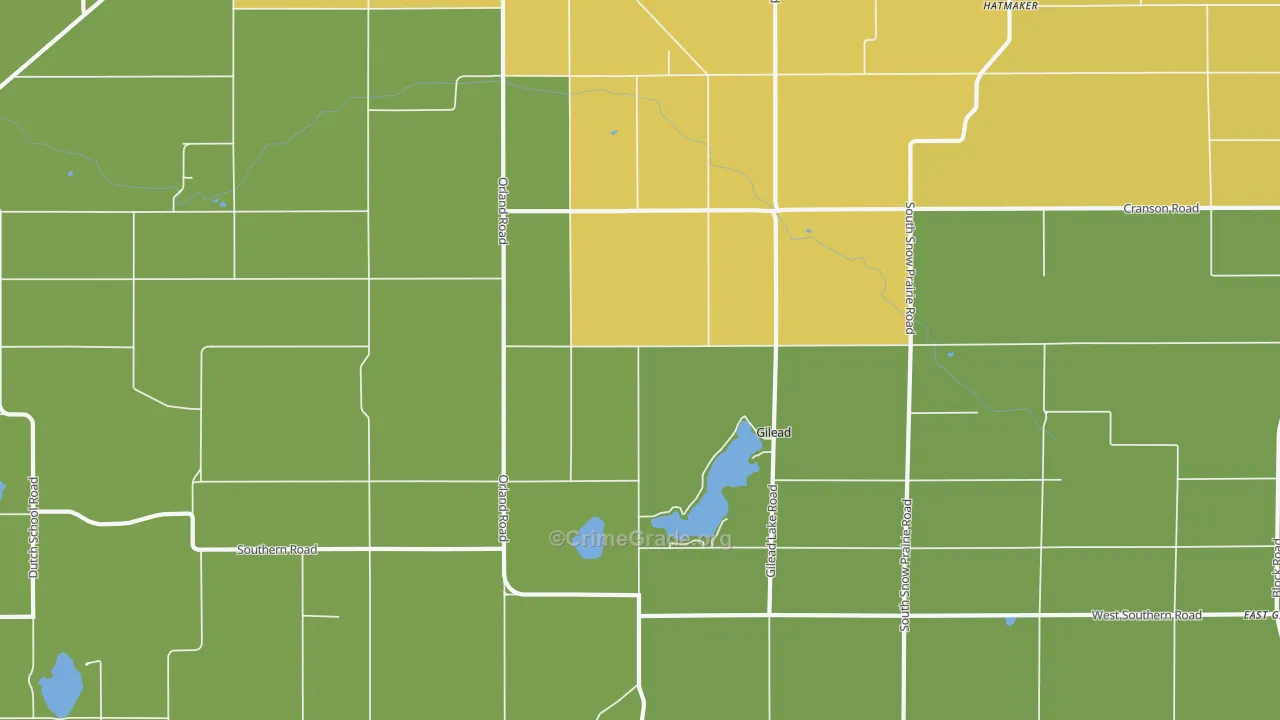 Gilead, MI Map of Vandalism Rates