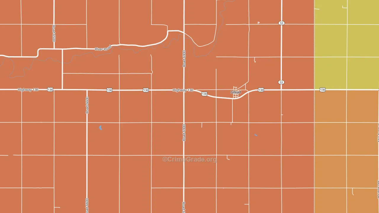 Gilead, NE Map of Vandalism Rates