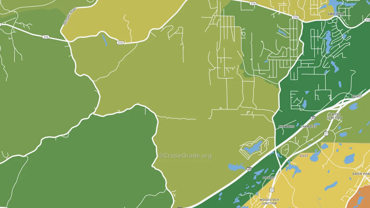Giles, AL Map of Vandalism Rates