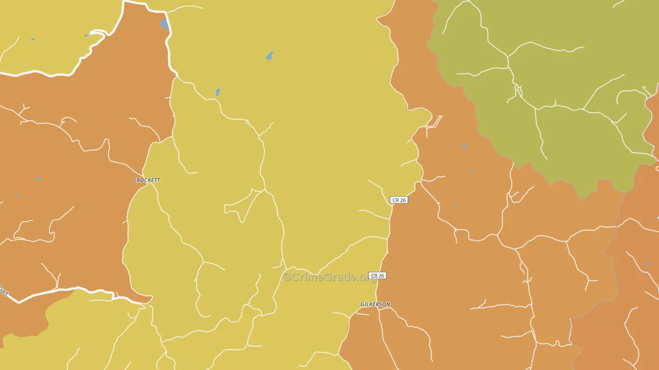 Gilkerson, WV Map of Vandalism Rates