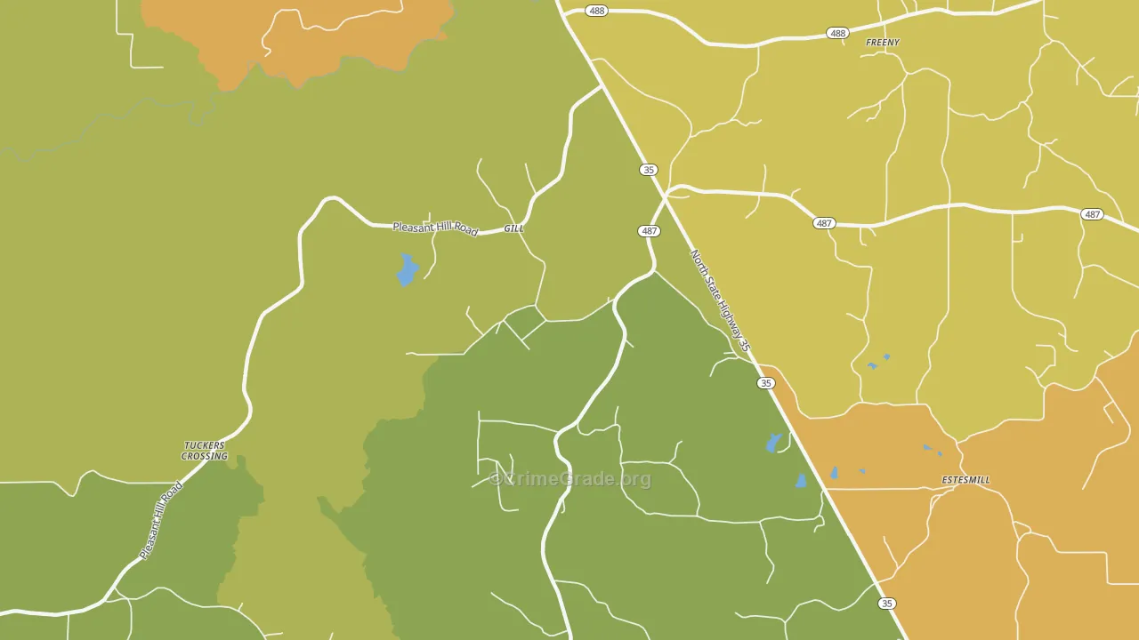 Gill, MS Map of Vandalism Rates