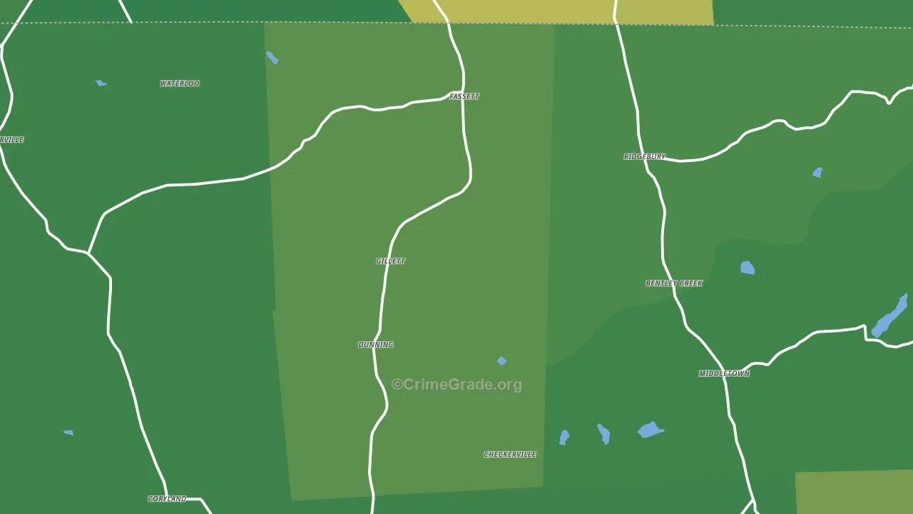 Gillett, PA Map of Vandalism Rates