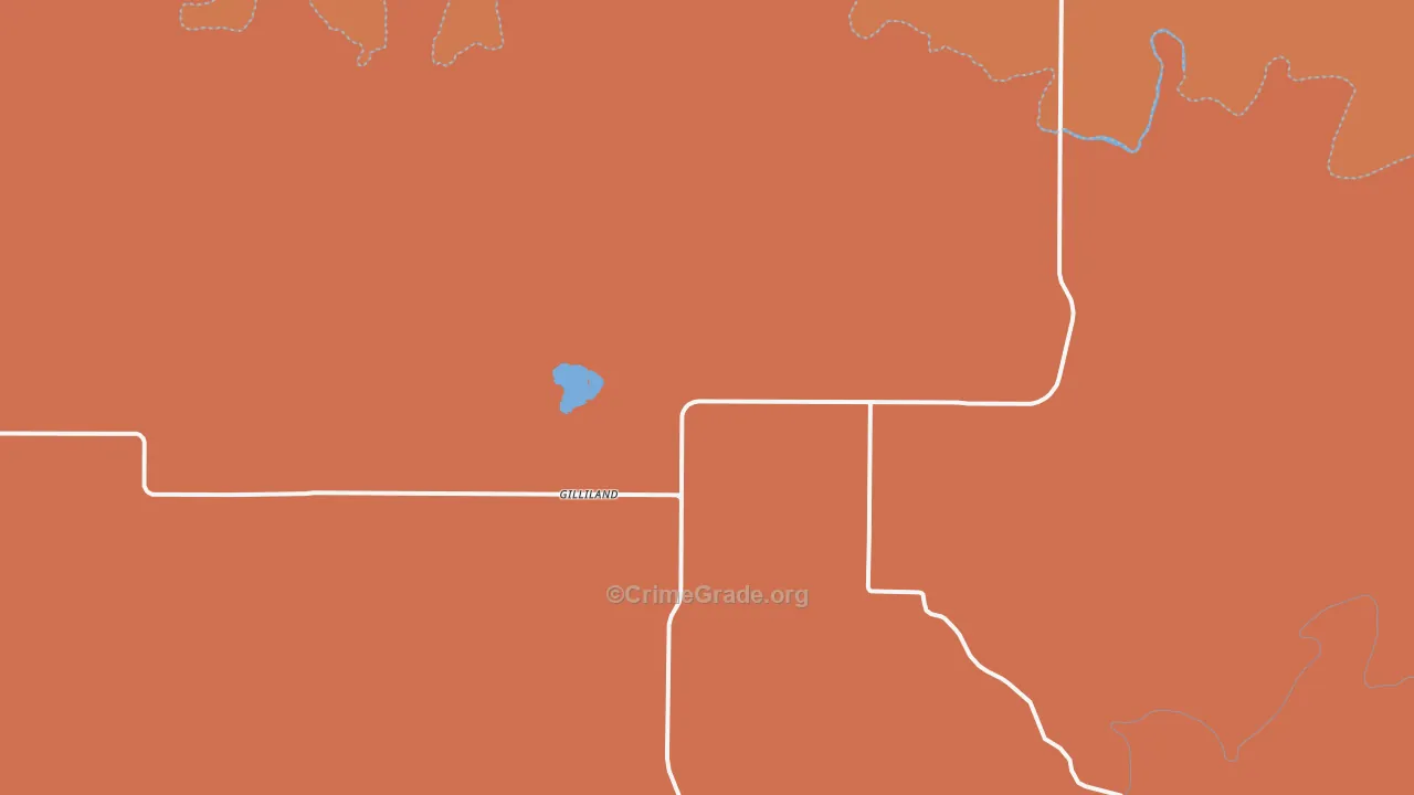 Gilliland, TX Map of Vandalism Rates
