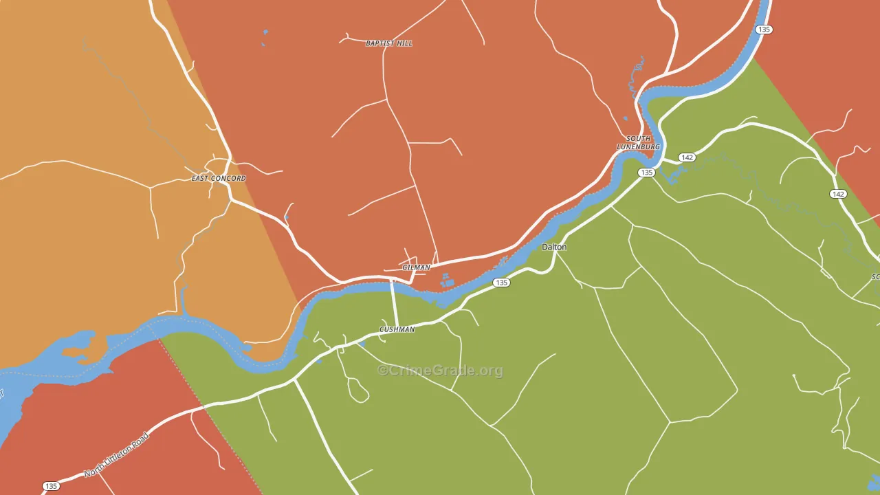 Gilman, VT Map of Vandalism Rates