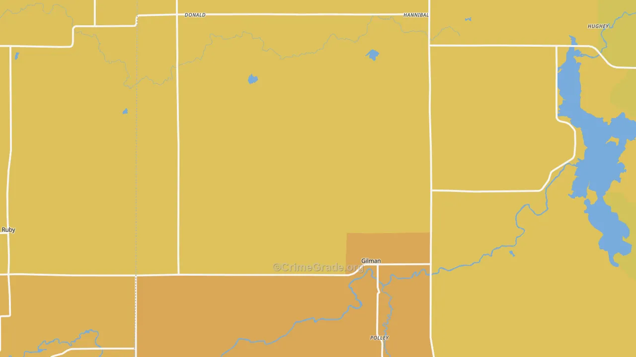 Gilman, WI Map of Vandalism Rates