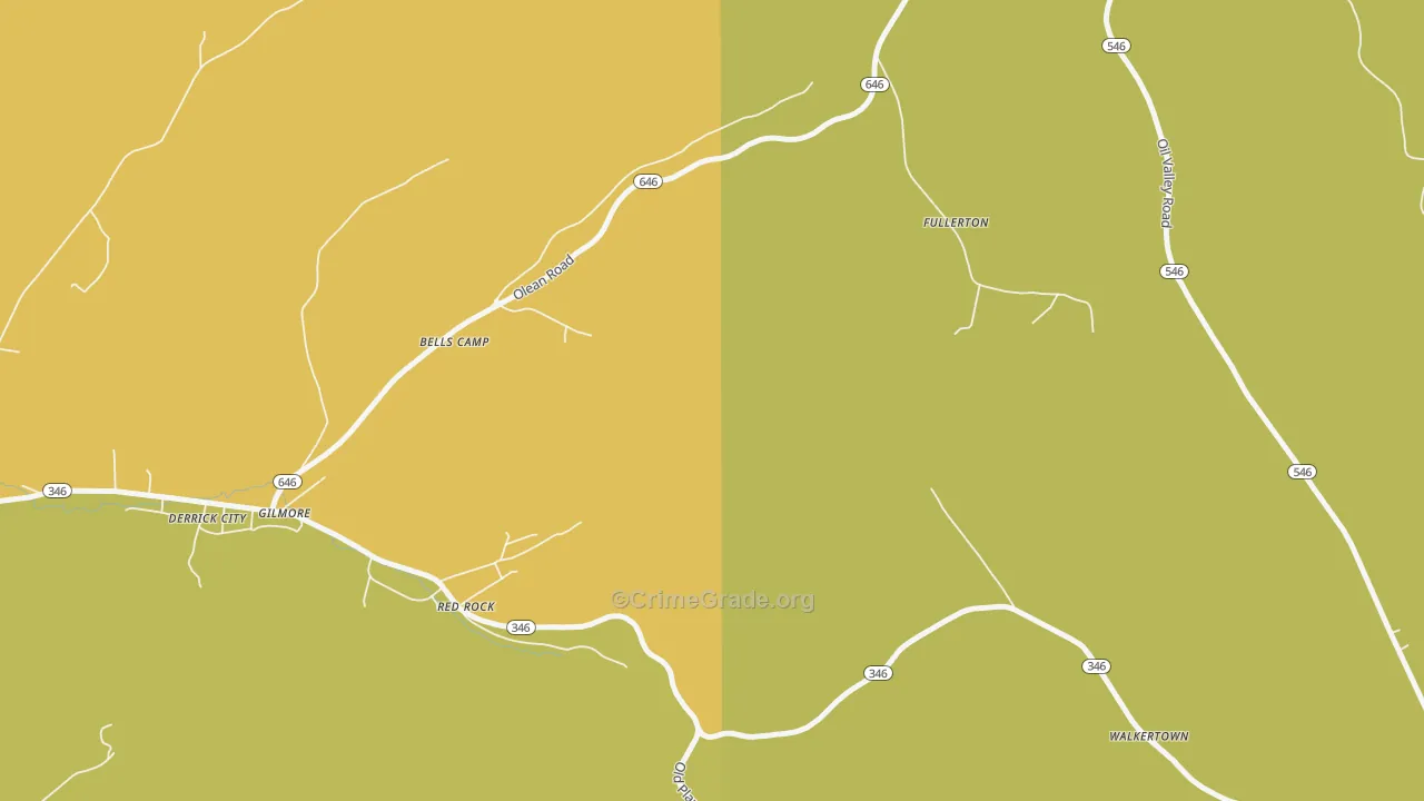 Gilmore, PA Map of Vandalism Rates