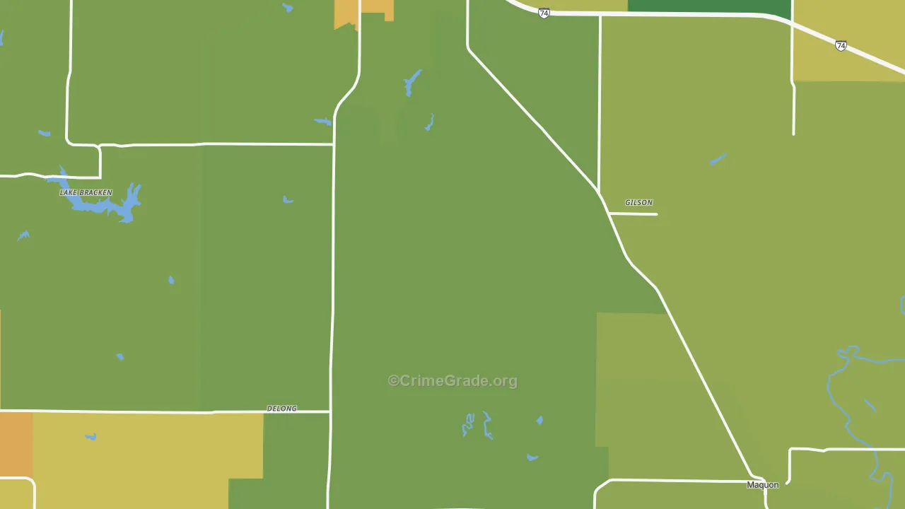 Gilson, IL Map of Vandalism Rates