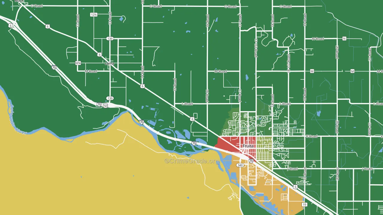 Gilsonite, CO Map of Vandalism Rates
