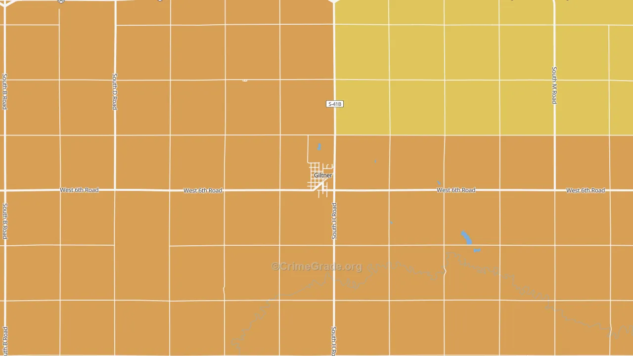 Giltner, NE Map of Vandalism Rates