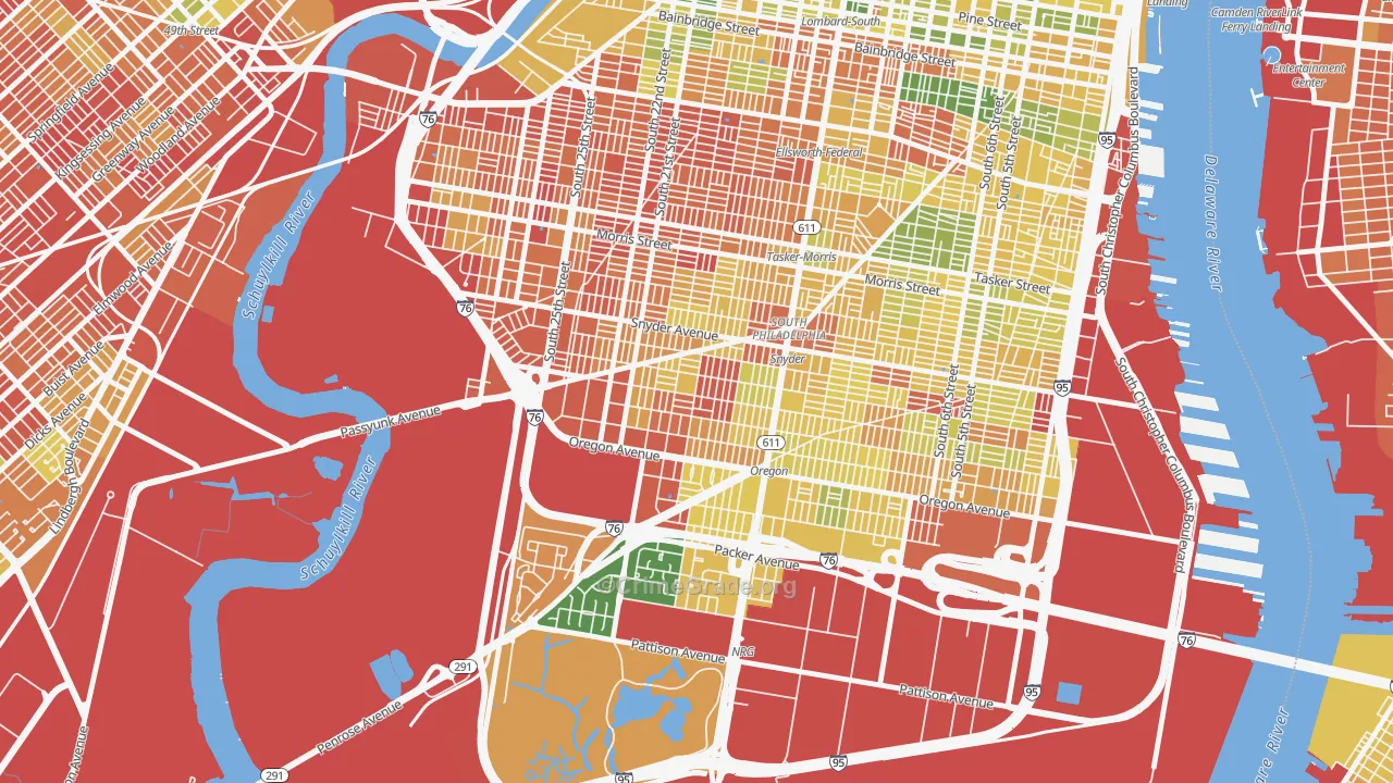 Girard Estates, Philadelphia, PA Map of Vandalism Rates