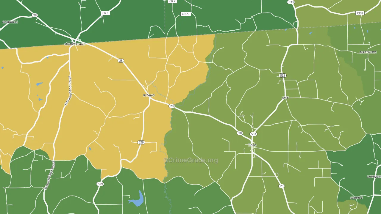 Gitano, MS Map of Vandalism Rates