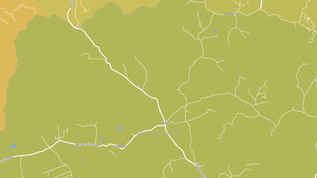 Glades, TN Map of Vandalism Rates