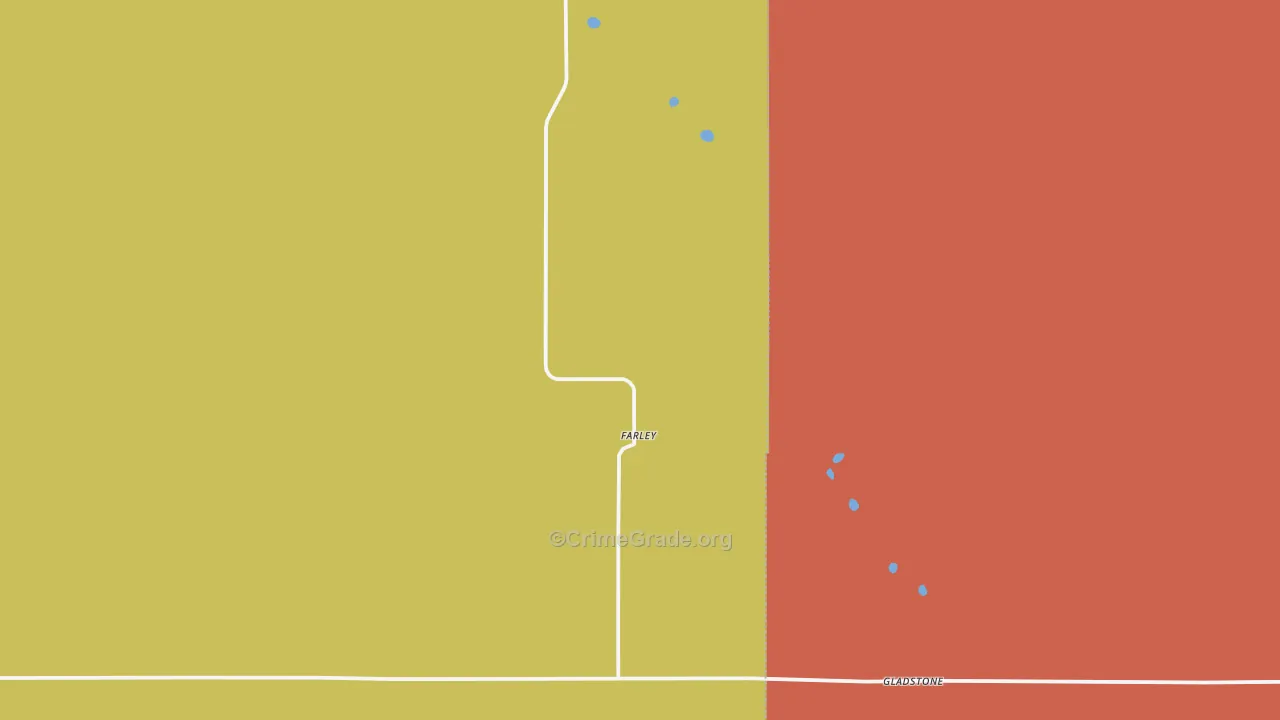 Gladstone, NM Map of Vandalism Rates