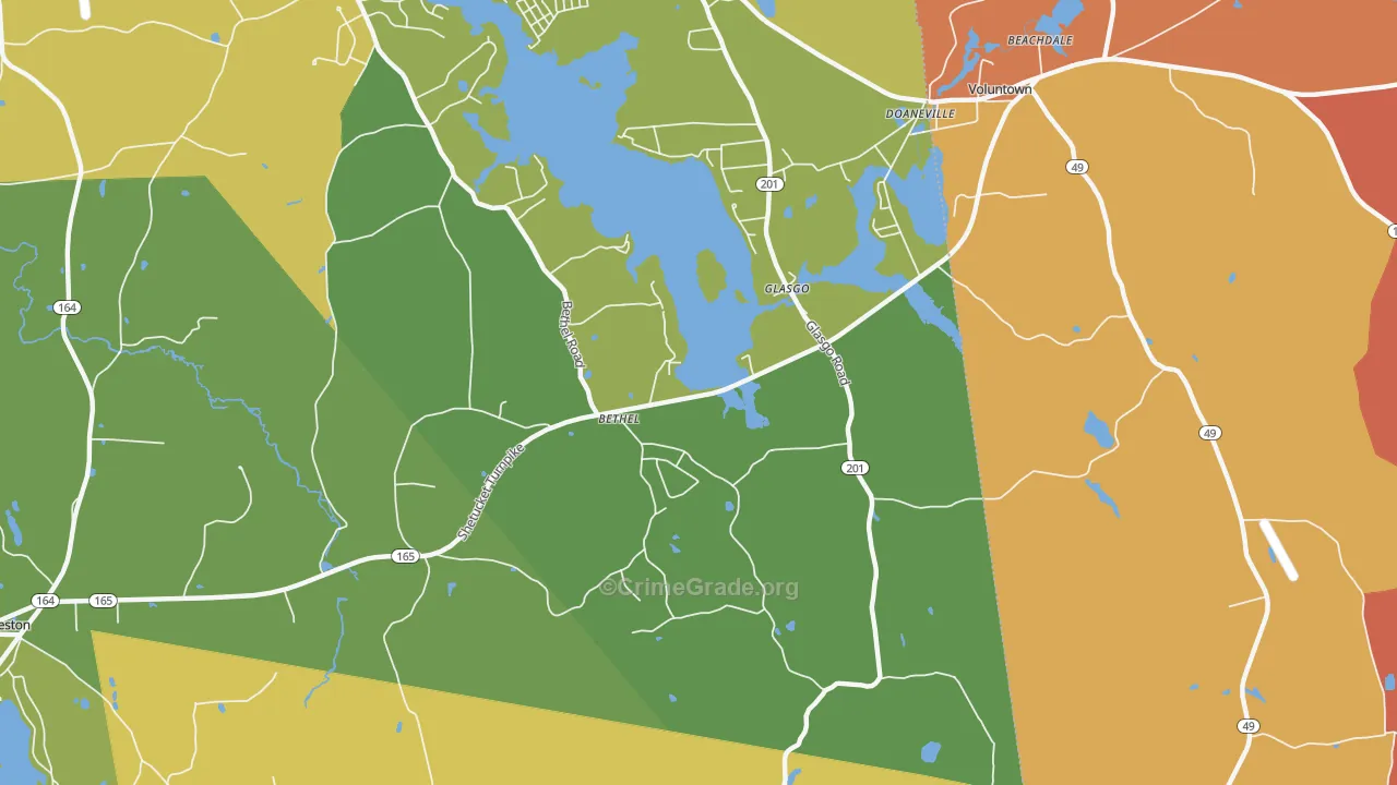 Glasgo, CT Map of Vandalism Rates