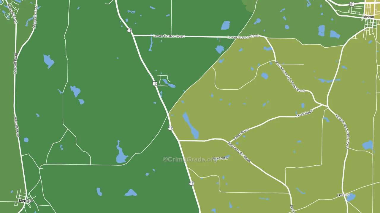 Glasgow, GA Map of Vandalism Rates