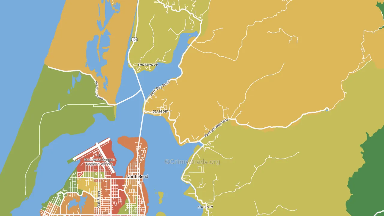 Glasgow, OR Map of Vandalism Rates