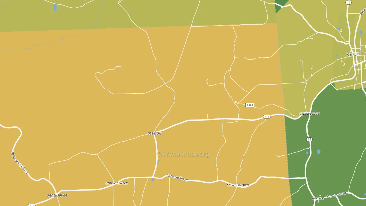 Gleason, PA Map of Vandalism Rates
