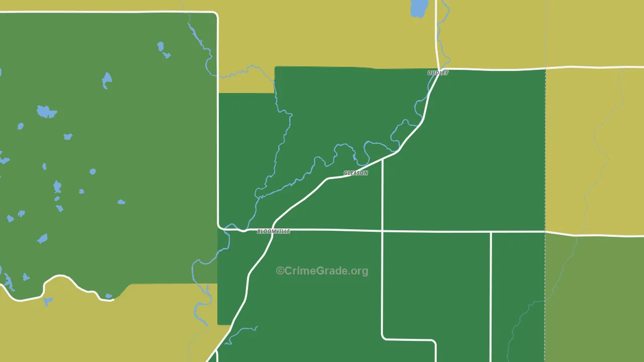 Gleason, WI Map of Vandalism Rates