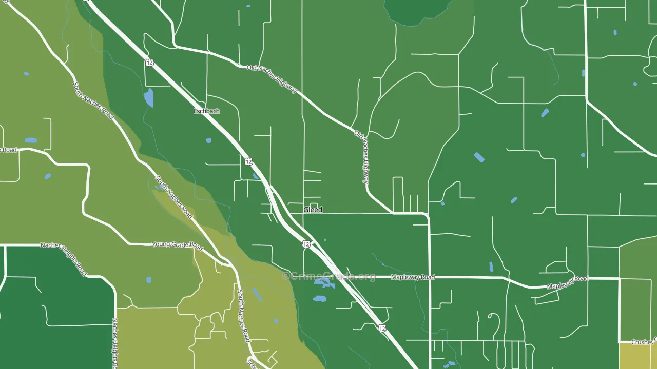 Gleed, WA Map of Vandalism Rates