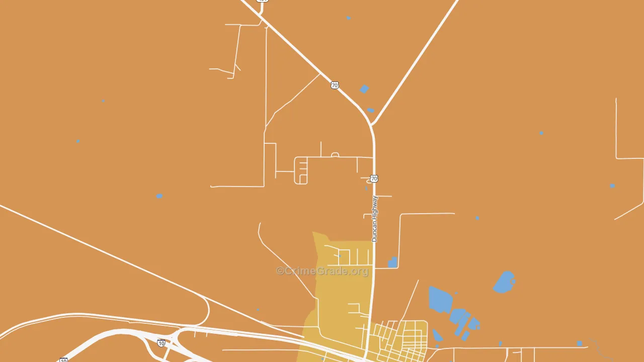 Glen Acres, NM Map of Vandalism Rates