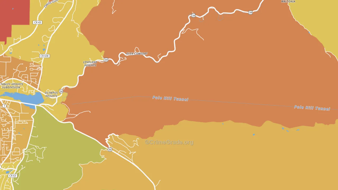 Glen Comfort, CO Map of Vandalism Rates
