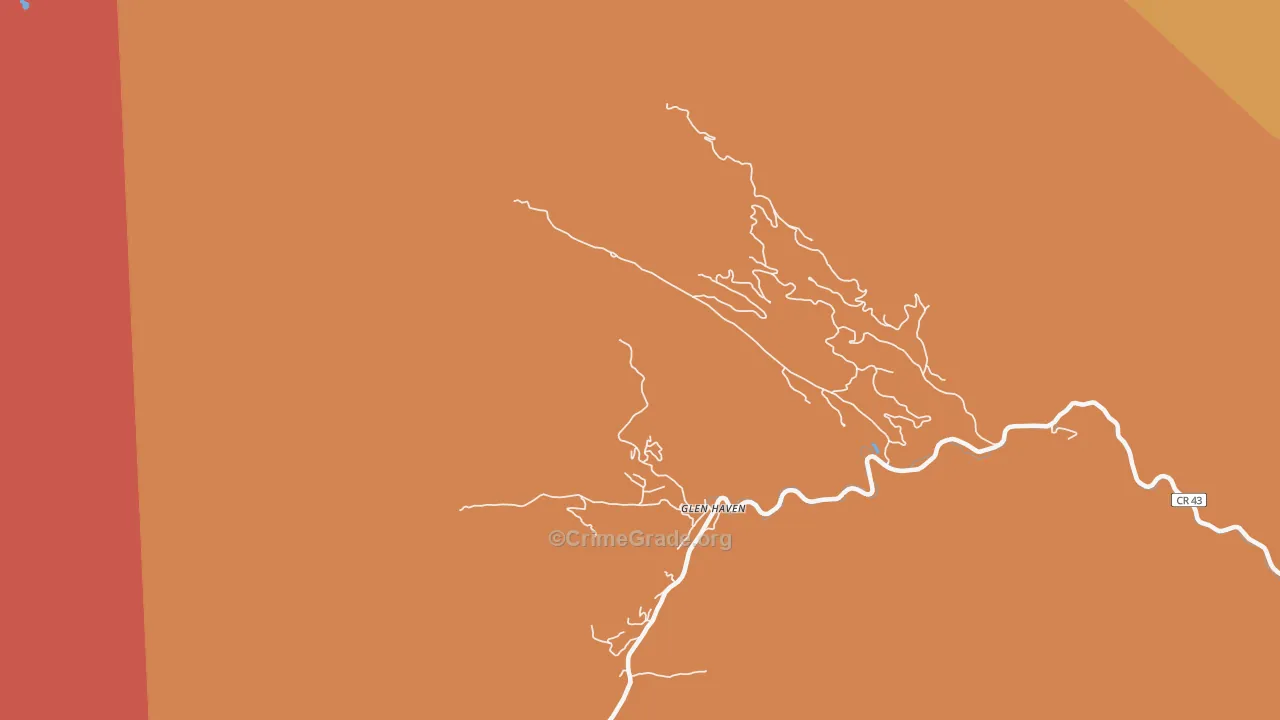 Glen Haven, CO Map of Vandalism Rates