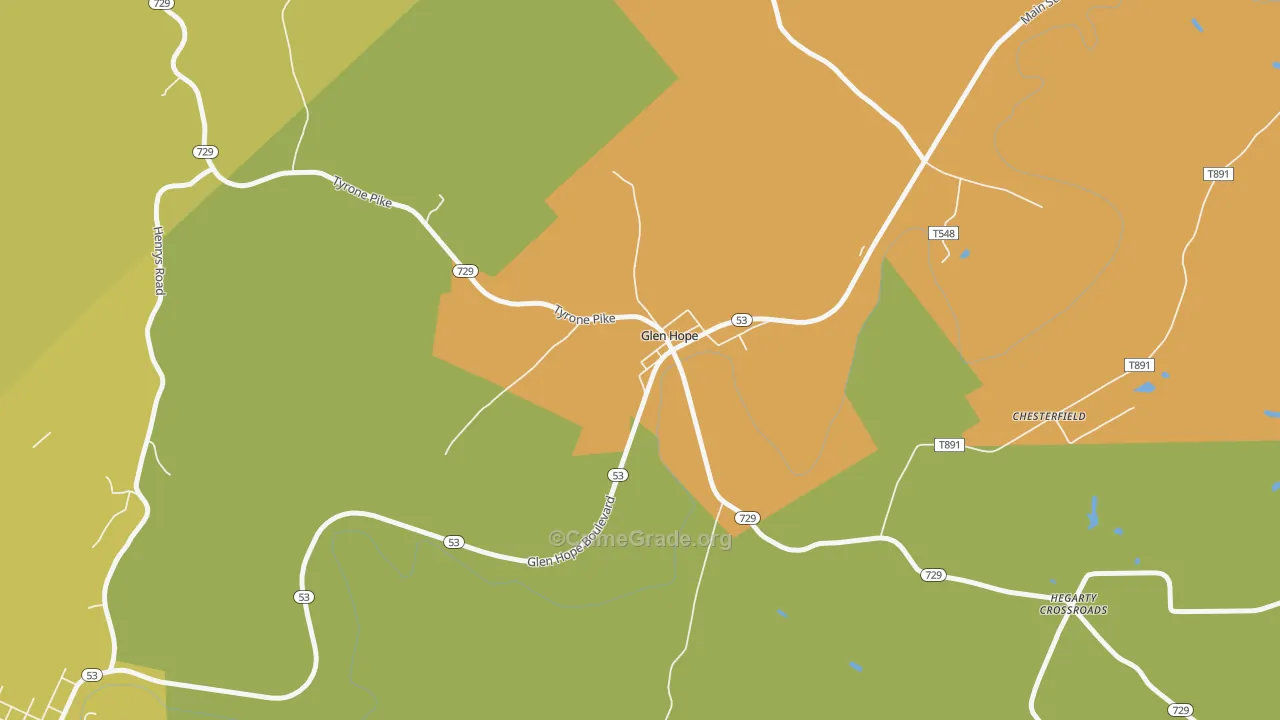 Glen Hope, PA Map of Vandalism Rates