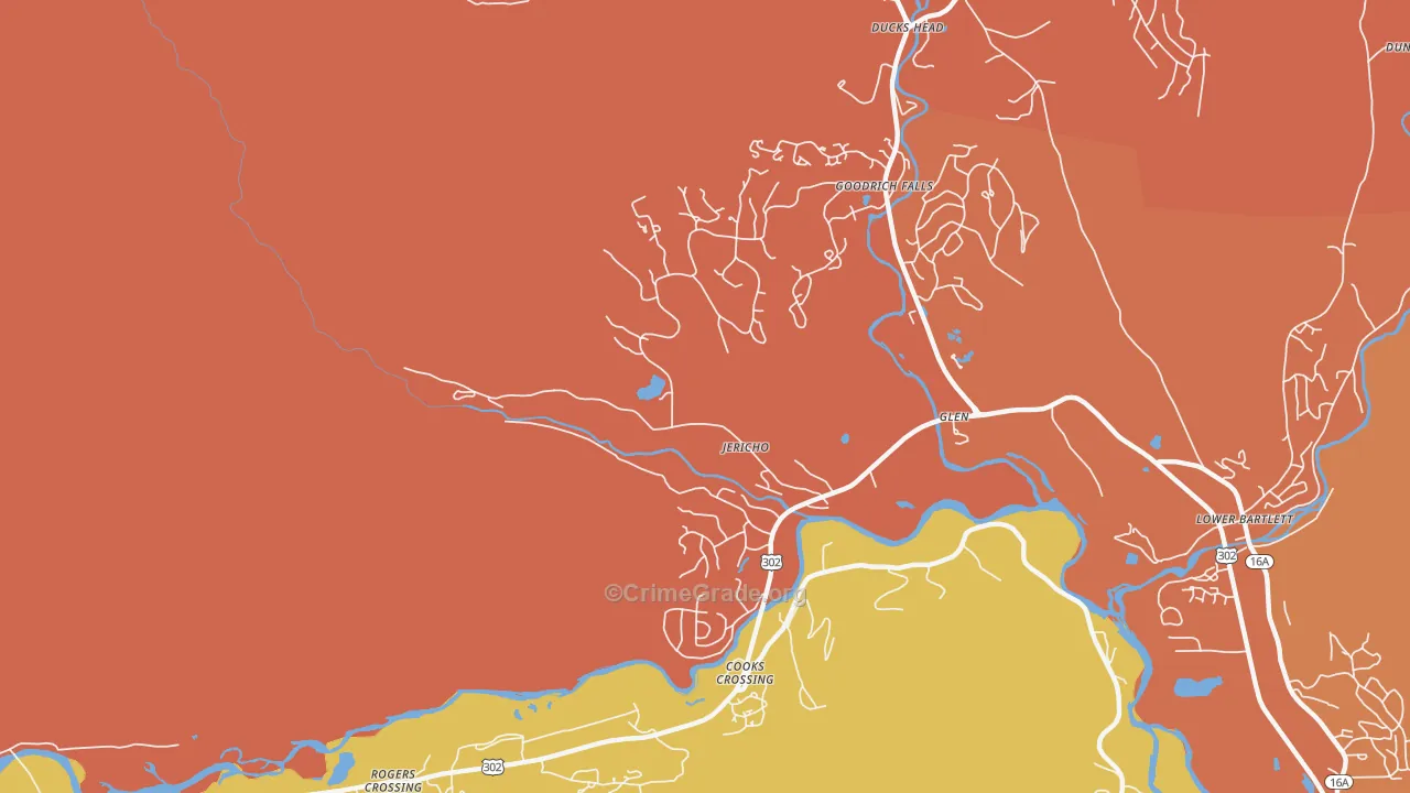 Glen, NH Map of Vandalism Rates
