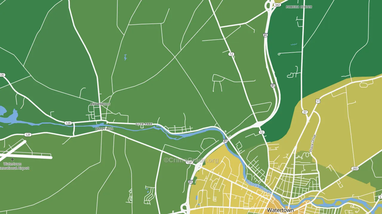 Glen Park, NY Map of Vandalism Rates