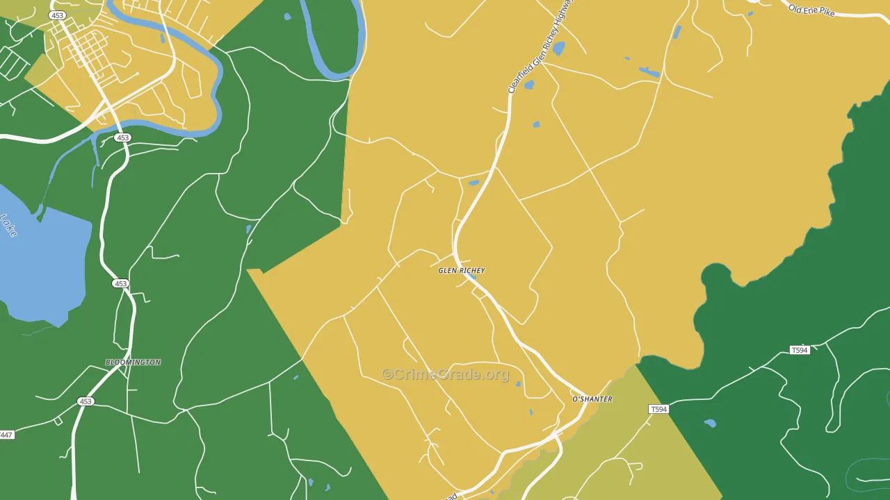 Glen Richey, PA Map of Vandalism Rates