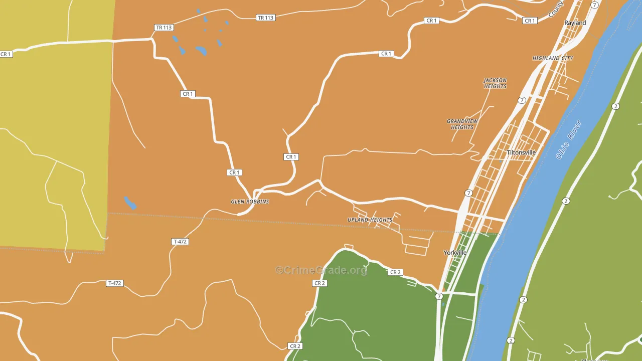 Glen Robbins, OH Map of Vandalism Rates